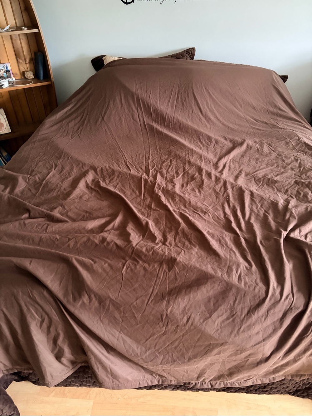 Solid Brown Cotton Duvet Cover - Classic Bedding